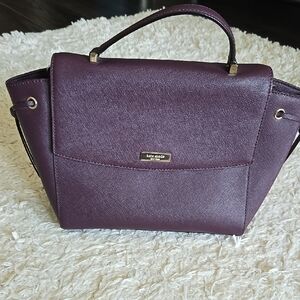 Kate Spade Purple Satchel with Silver Accents